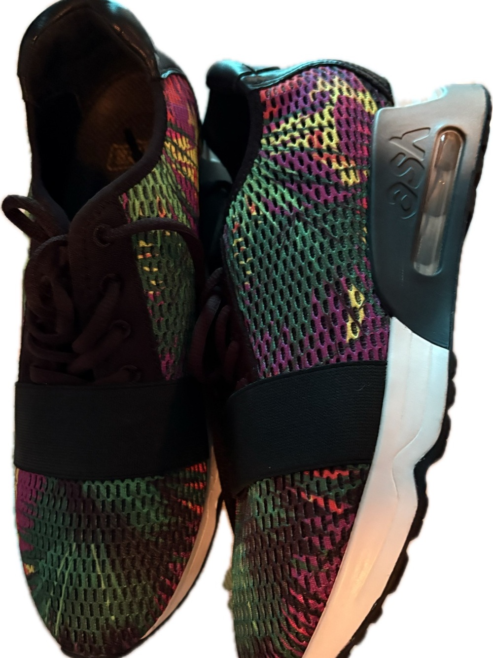 Ash Multicolor Mesh Slip-On Sneakers